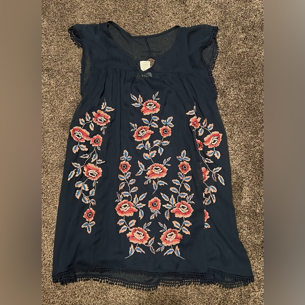 Abercrombie & Fitch Blue Red Pink Floral Dress Small NWT